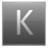 Letter K grey Icon